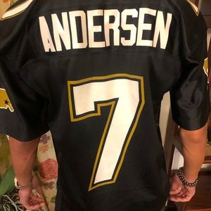 Black and Gold Morten Andersen Saints Jersey